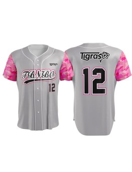  Custom Full Sublimation Grey Baseball Shirts Custom Logo Baseball Uniforms