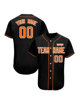 Custom Black Baseball team Jersey for Men/women/youth/kids Full Button Full Sublimation Uniform add with Team Name & Numbers