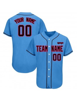 Custom Blue Baseball team Jersey for Men/women/youth/kids Full Button Full Sublimation Uniform add with Team Name & Numbers