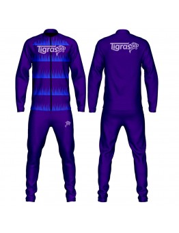Design Your Own Tracksuit Custom Clothing Top And Bottom Sets Mens White Tracksuit With Blue Stripe 8