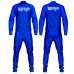 Design Your Own Tracksuit Custom Clothing Top And Bottom Sets Mens White Tracksuit With Blue Stripe 9