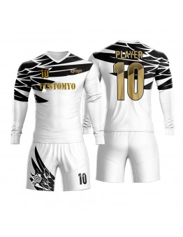 Custom Wings concept soccer team player Goalkeeper uniforms with your team logo , name and number kids&men jerseys and shorts